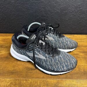 Brooks Launch 5 Grey Blue Knit Mesh Running Shoes Womens 10